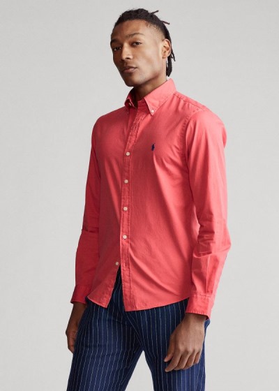 Camisa Polo Ralph Lauren Hombre Rojos Claro - Classic Fit Twill - ZXLIC2015